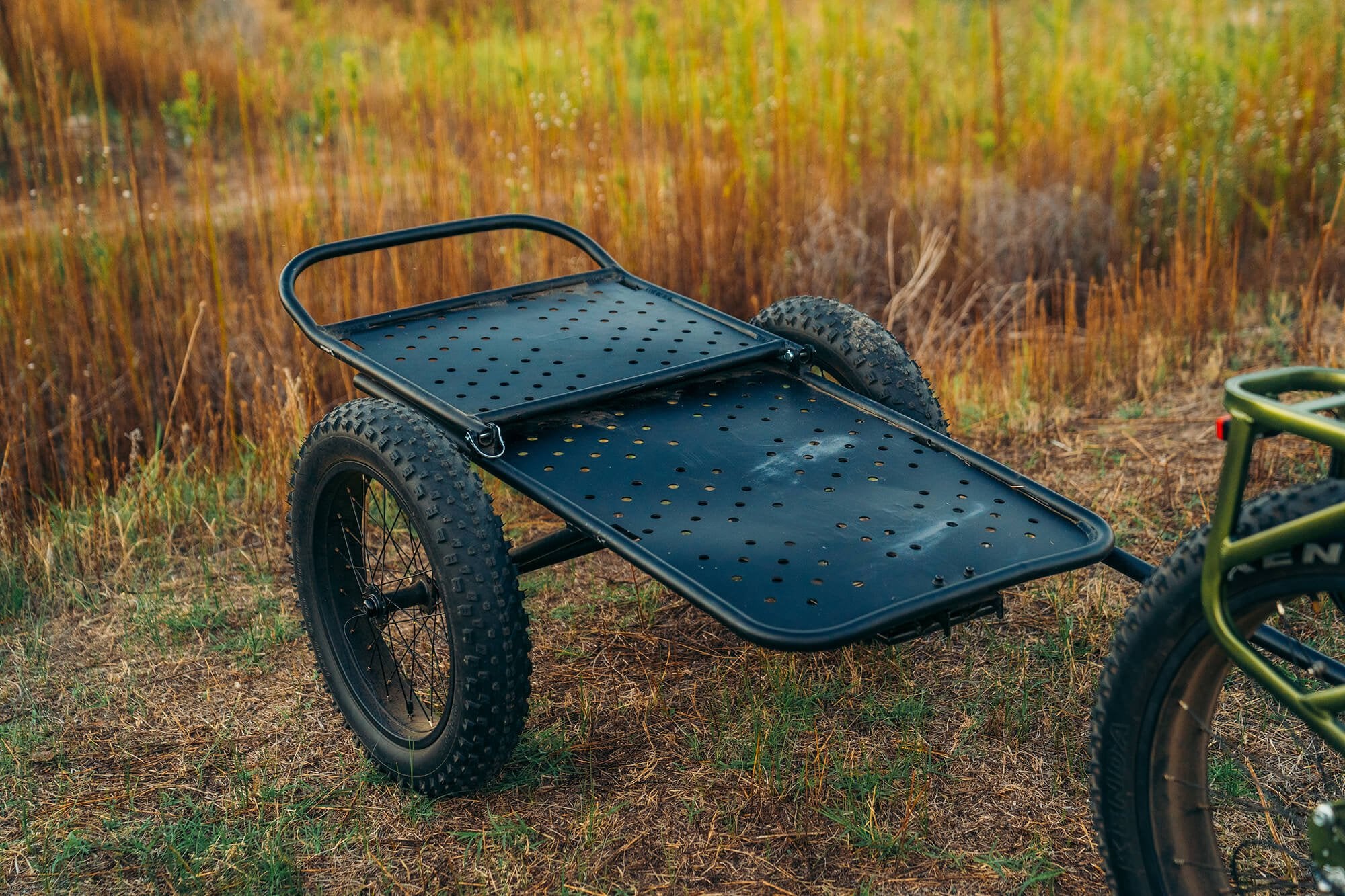 EUNORAU Single track Fat Tire Cargo Bike Trailer For Hunting - 1 Wheel