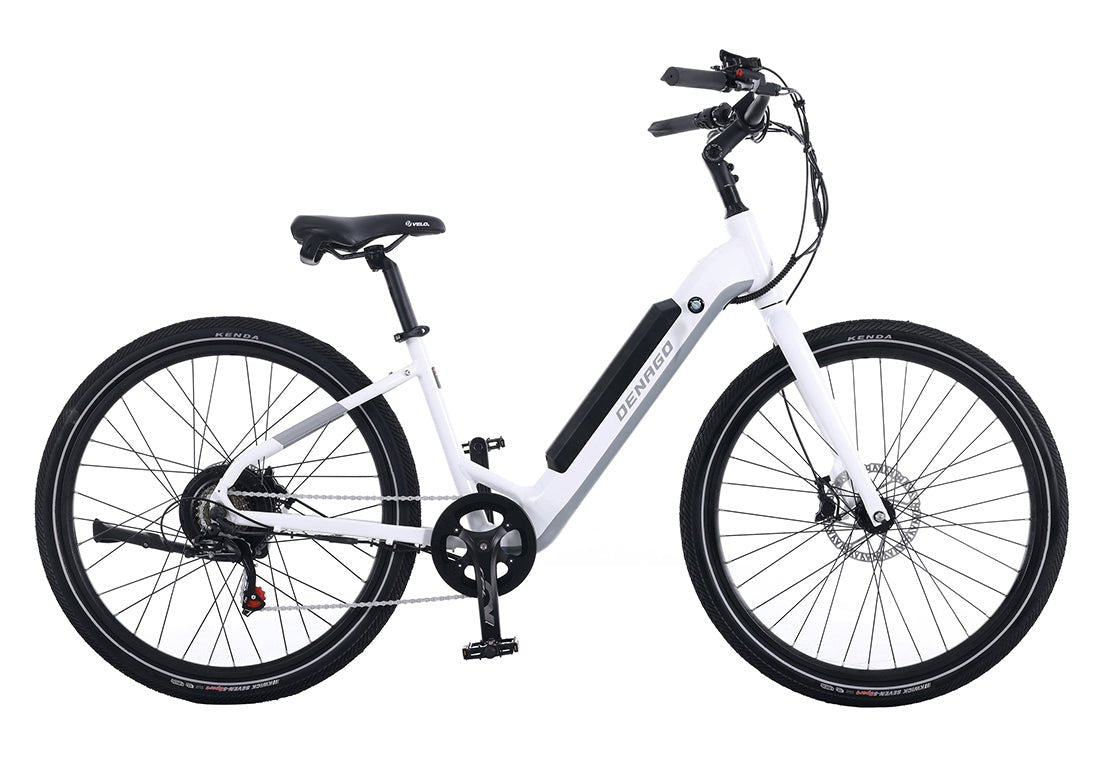 Denago City Model 1 Step-thru eBike Light Blue with White / One Size Denago City Model 1 Step-thru eBike Light Blue with White / One Size