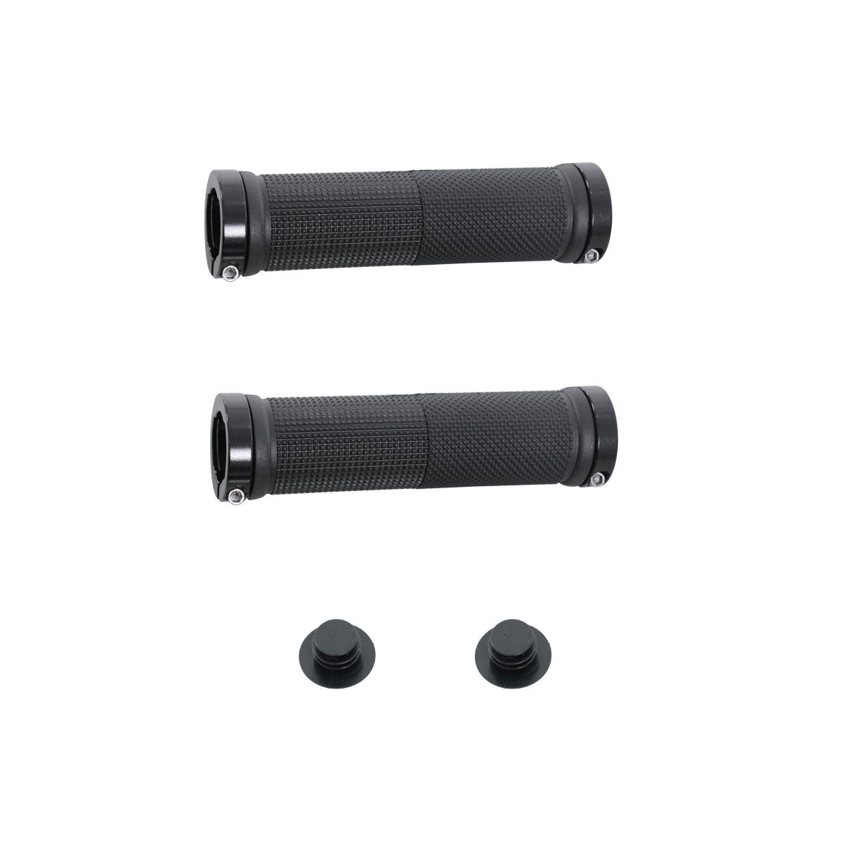 Photograph of handlebar grips and bar end plugs (sold as pair)