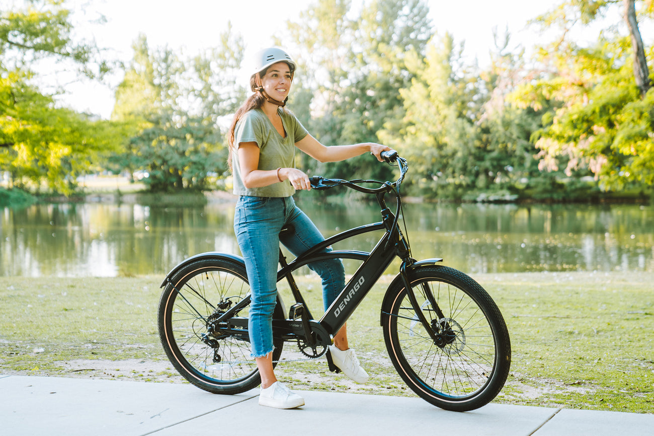 Denago Cruiser 1 High Step eBike | 53-Mile Range, 500W Peak Light ...