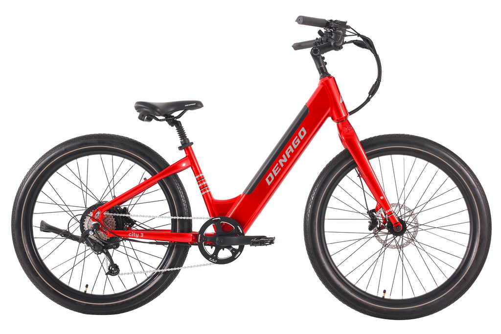 Denago City 3 Step-thru eBike Red / S/M