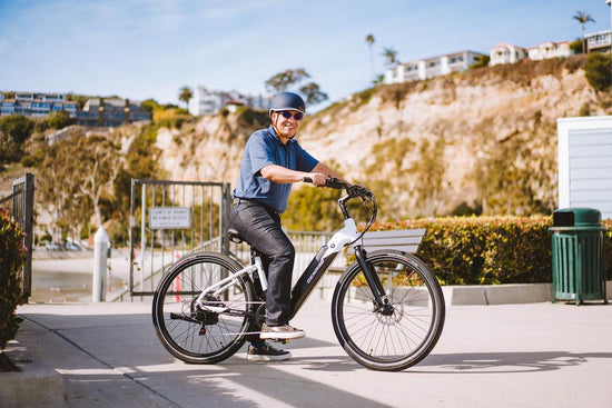 Javier with a Denago eBike at the beach
