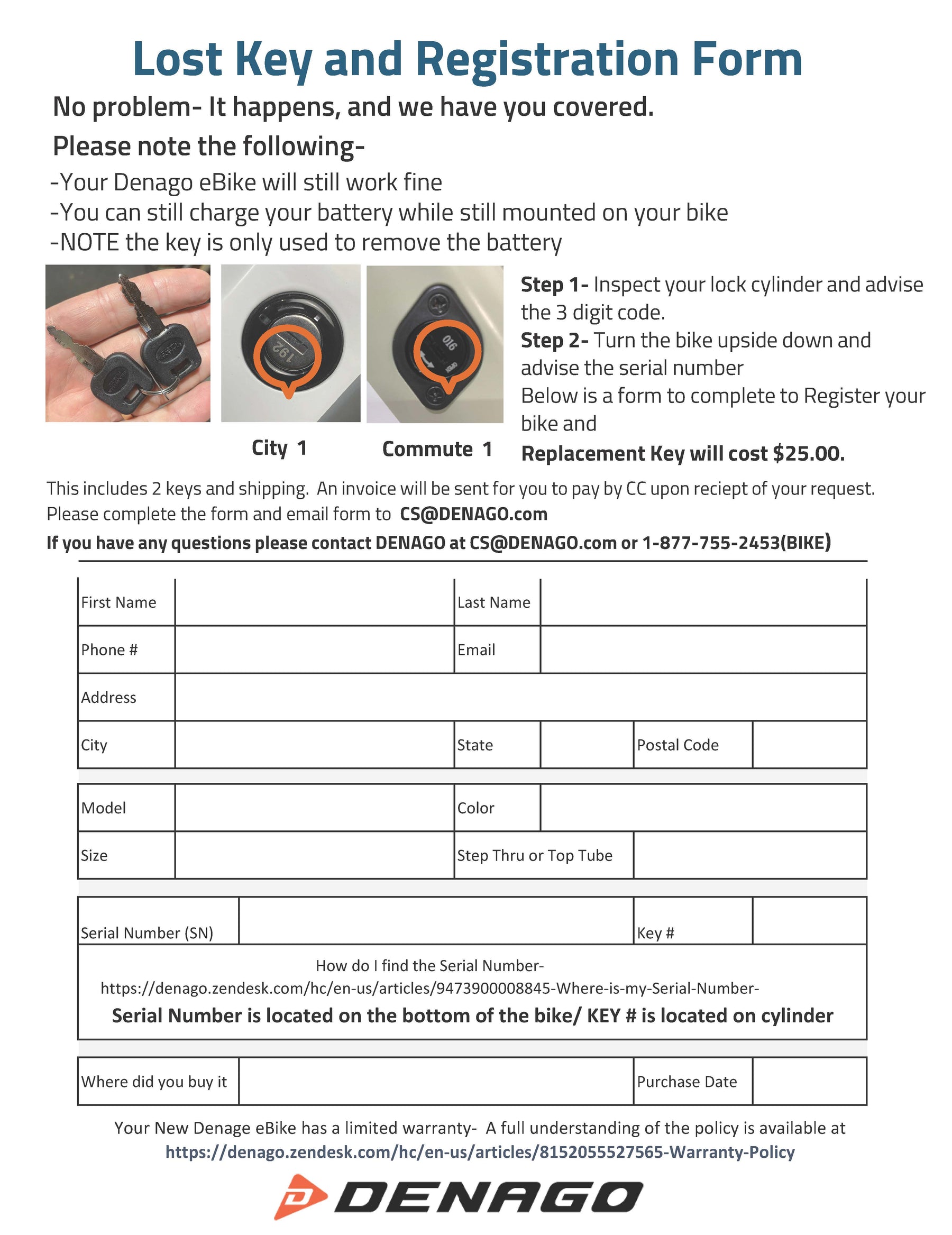 Key Replacement- Denago Cruiser (E03/04)